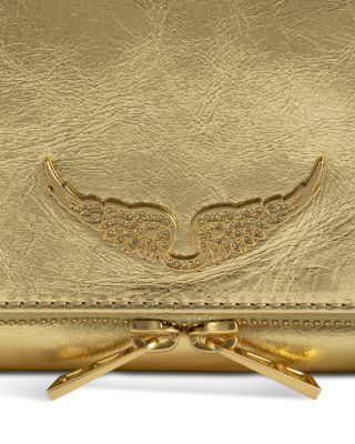 Rock Vintage Metallic Leather Shoulder Bag