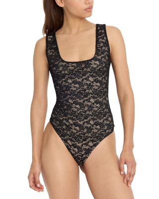 Lace Scoop Tank Bodysuit