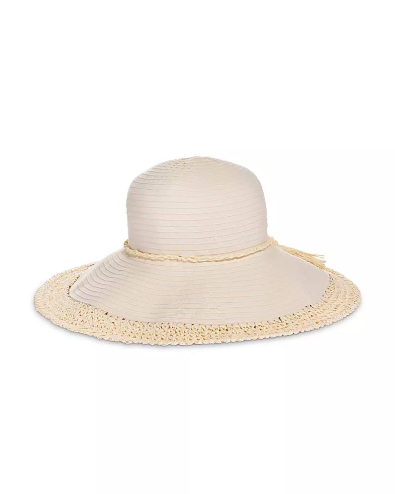 Loevenich Crochet Edge Wide Brim Hat