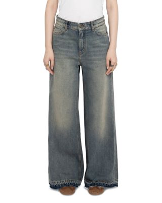 Eli High Rise Wide Leg Jeans in Light Blue 