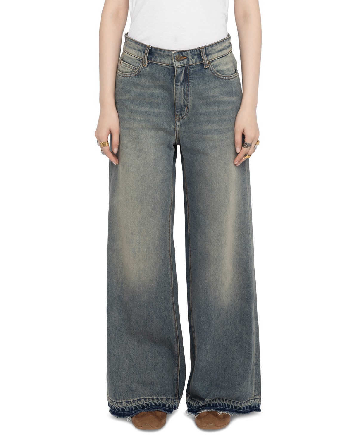 Eli High Rise Wide Leg Jeans in Light Blue