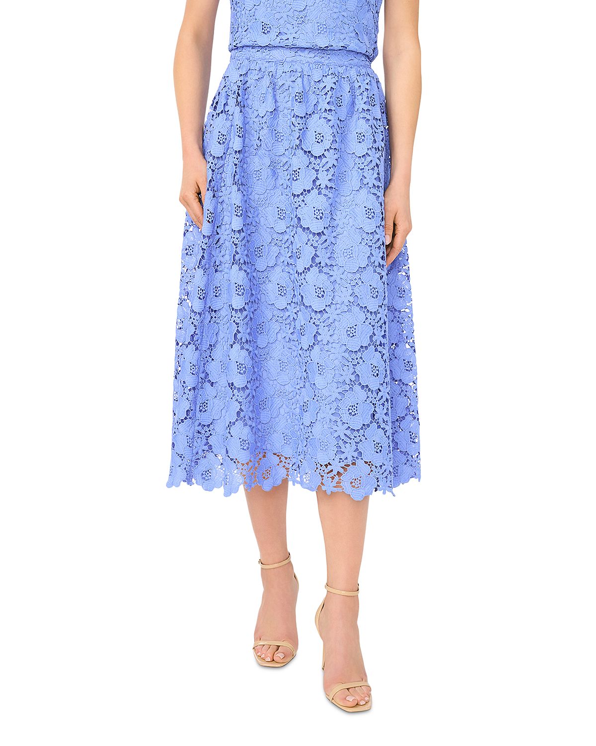 CeCe Midi Lace A-Line Skirt