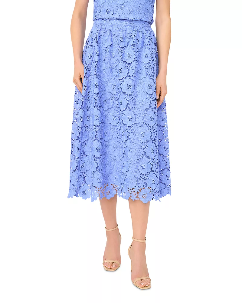 CeCe Midi Lace A-Line Skirt
