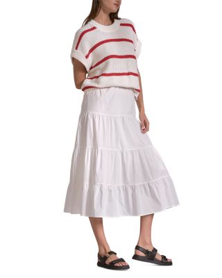 Mixed Media Sweater Midi Dress