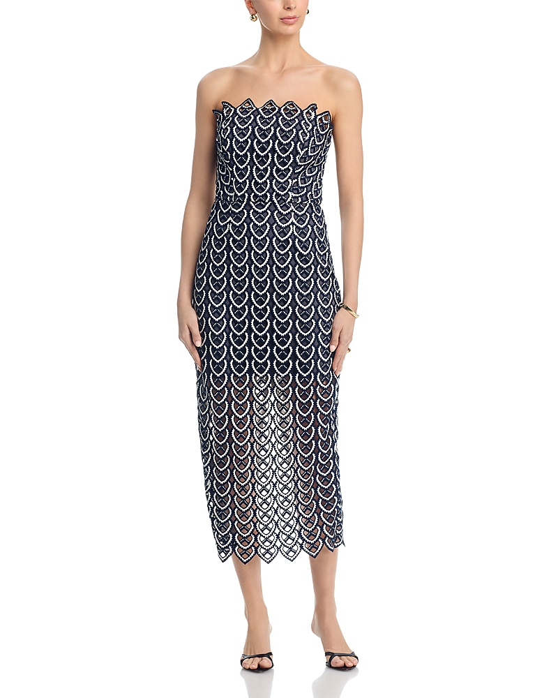 Milly Kait Lace Midi Dress