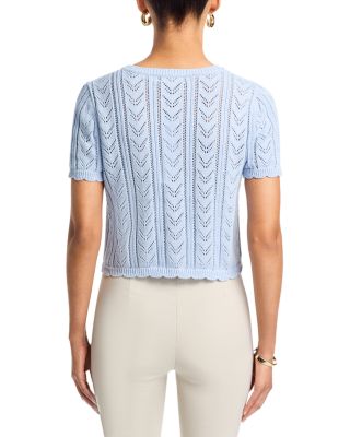 Pointelle Scoop Neck Sweater - Exclusive