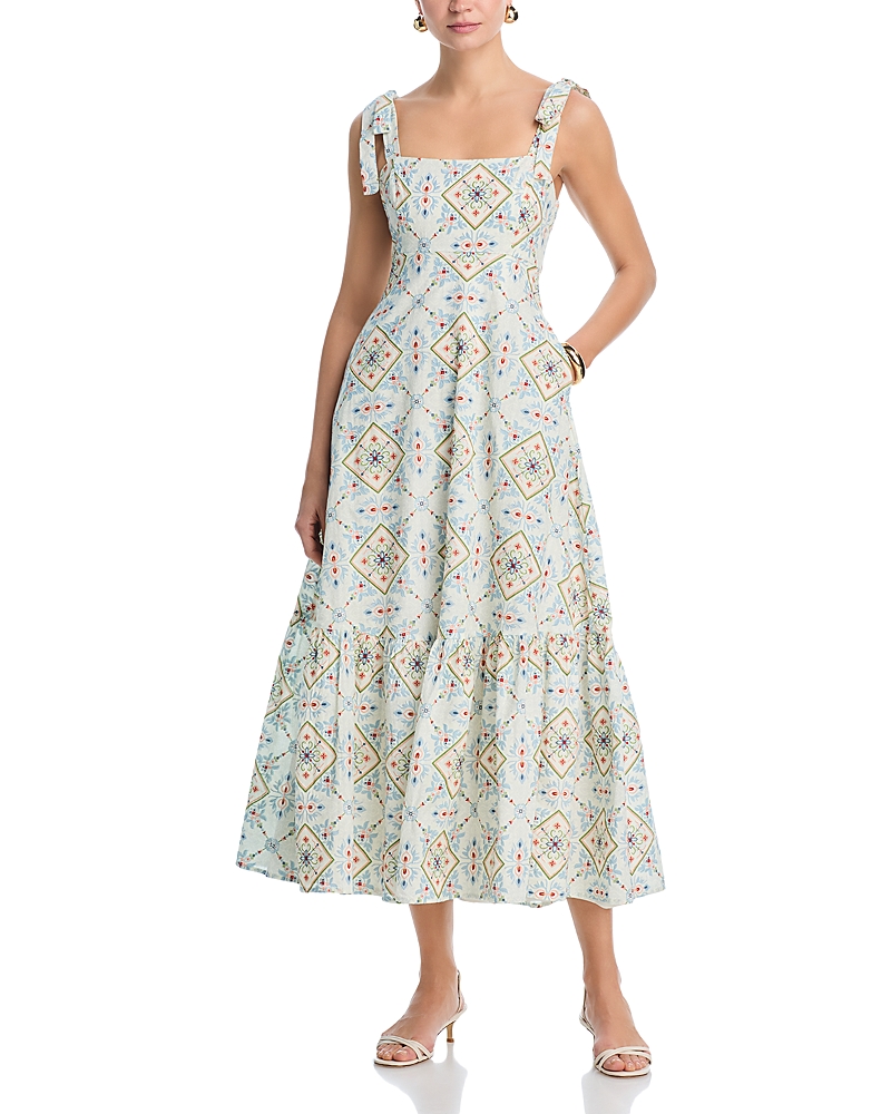 Aqua Tile Midi Dress - Exclusive