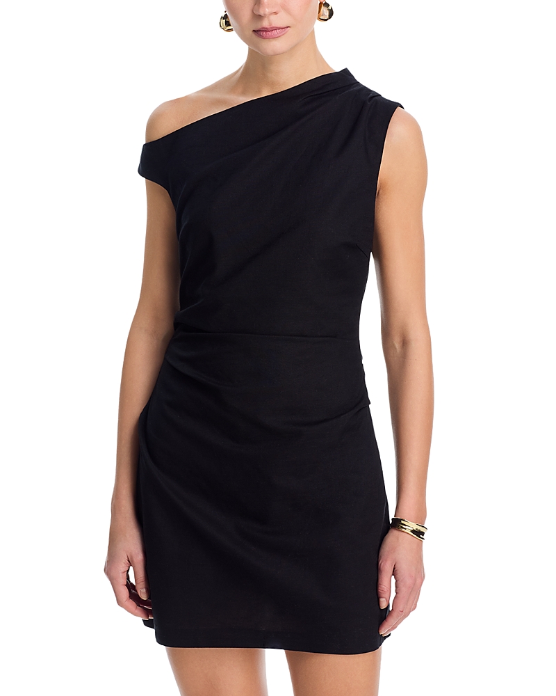 Aqua Asymmetric Mini Dress - Exclusive