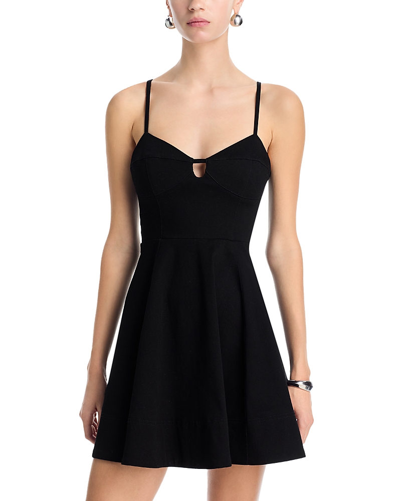 Aqua Denim Bustier Mini Dress - Exclusive