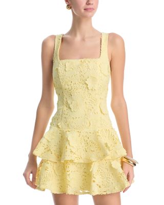 Lace Tiered Mini Dress - Exclusive