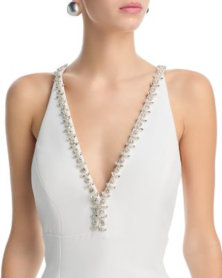 Feather Embellished Tank Dress