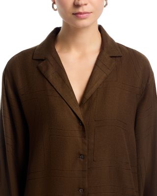 Monogram Flannel Pajama Top