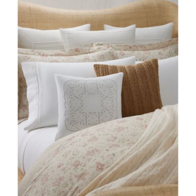 Barrie Eyelet Throw Pillow, 18" x 18"