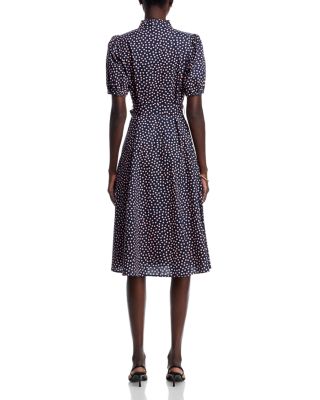 Puff Sleeve Cotton Printed Dress