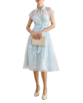 Tess Burnout Floral Shirt Dress