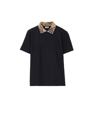  Check Collar Cotton Polo Shirt