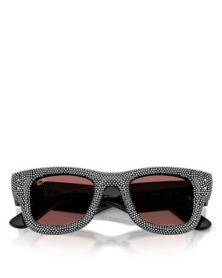 Wayfarer Puffer Square Sunglasses, 47mm