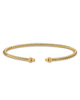 Micro Cablespira&reg; Flex Bracelet in 18K Yellow Gold with Citrine, 2.6mm