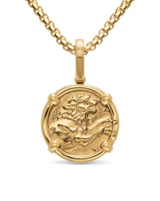 Men's Alexander the Great Amulet in 18K Yellow Gold, 20.5mm