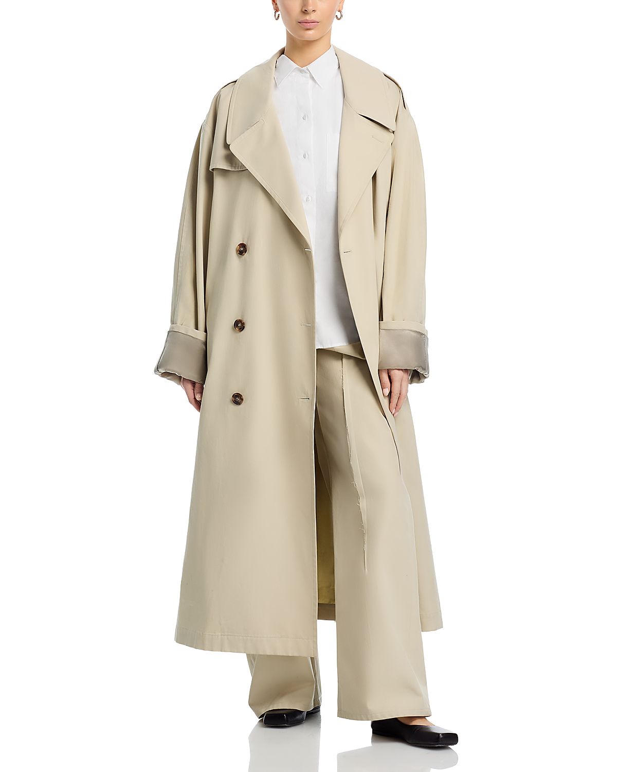 MM6 Maison Margiela Belted Cotton Trench Coat