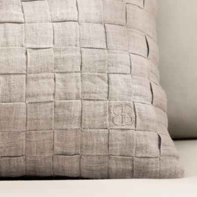 Linen Woven Icon Decorative Lumbar Pillow Cover & Insert