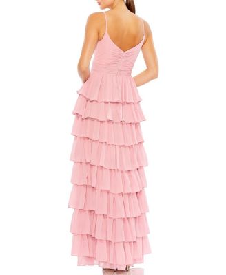 Sleeveless Gown with Ruffled Skirt