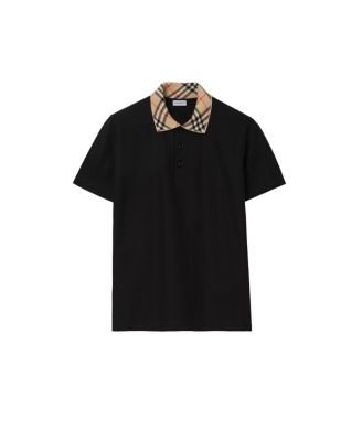  Check Collar Cotton Polo Shirt