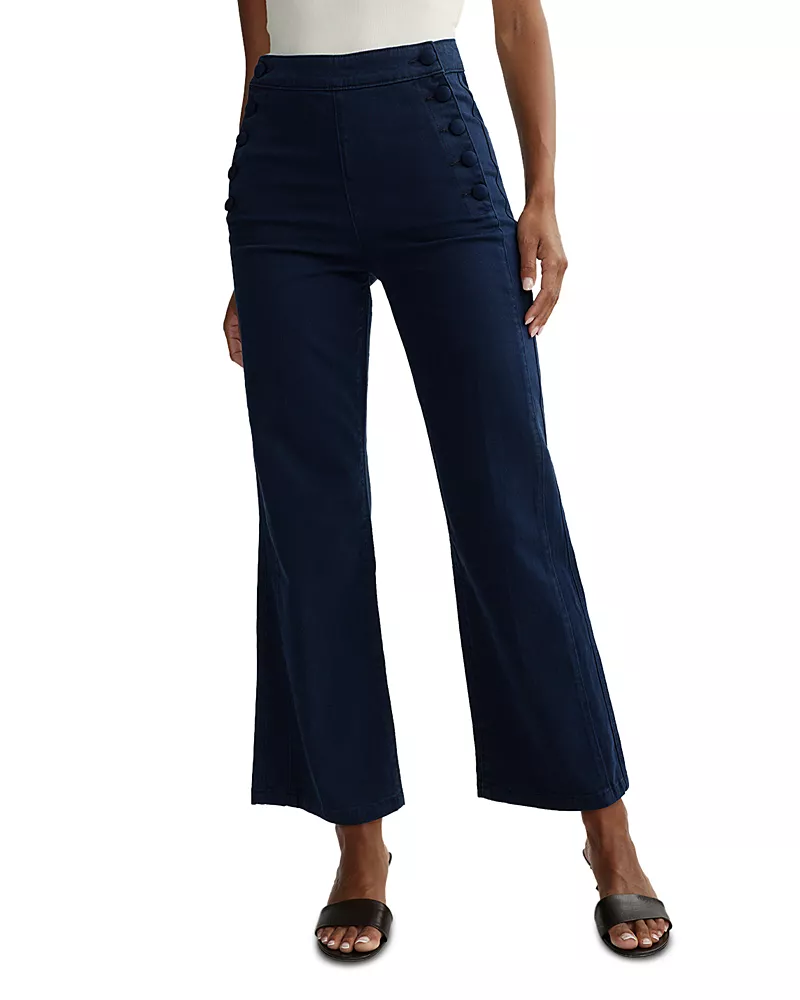 DL1961 Karmine High Rise Refined Wide Leg Jeans in Bright Navy