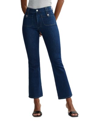 Bridget High Rise Instasculpt Bootcut Crop Jeans in Deep Sapphire