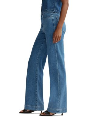 Karmine High Rise Refined Wide Leg Jeans in Terra Blue