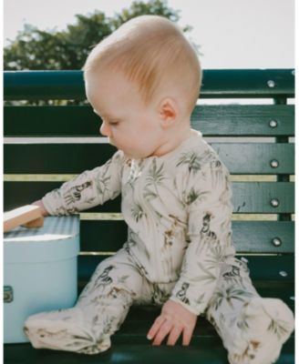  Boys' Organic Cotton Jersey Zebra Print One-Piece Pyjama - Baby