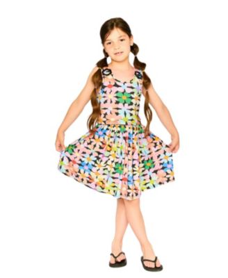  Girls' Sleeveless Flowers Dress - Little Kid