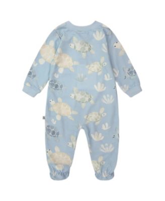  Boys' Organic Cotton Jersey Turtle Print One-Piece Pyjama - Baby