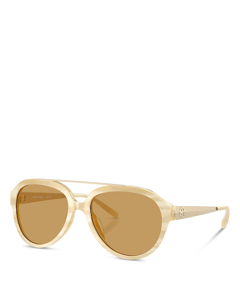 Tory Burch Aviator Sunglasses, 56mm