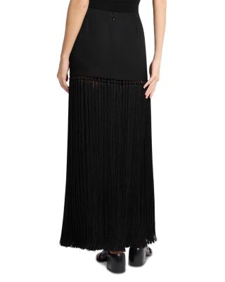 Wool Long Tassel Mini Skirt