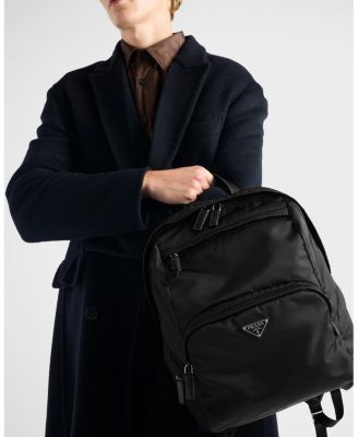 Re-Nylon and Saffiano Leather Backpack