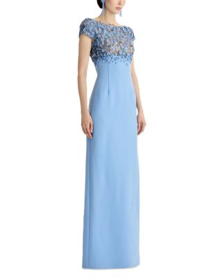 Bitty Hoya Floral Embroidered Gown
