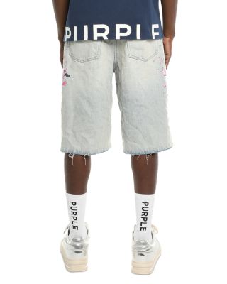 Splatter Embroidery Jean Shorts