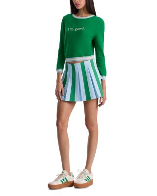 Emilie Wide Pleated Mini Skirt