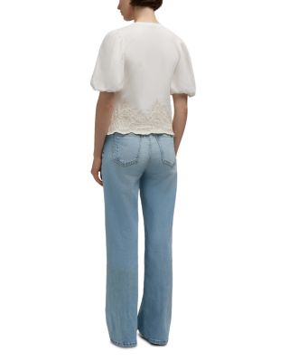 Eyelet Puff Sleeve Top