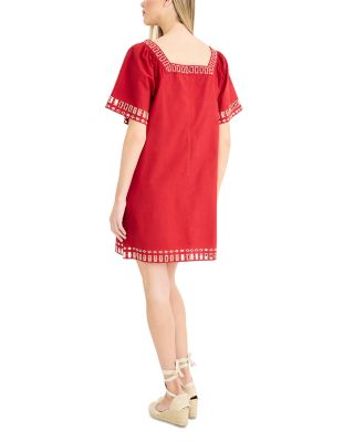 Embroidered Mini Dress