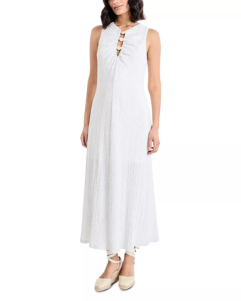 The Good Journey Sleeveless Midi Dress with Front Cutout