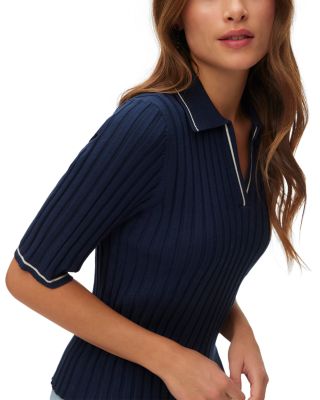 Knitted Polo Neck Top