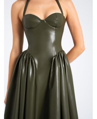  Eliana Faux Leather Dress