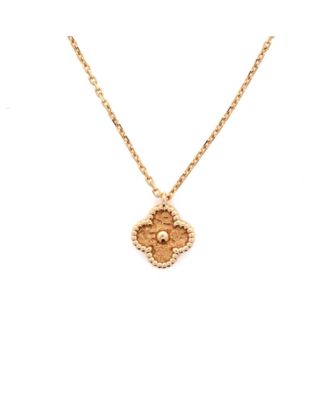  Sweet Alhambra Pendant Necklace 18K Rose Gold, 15.75"