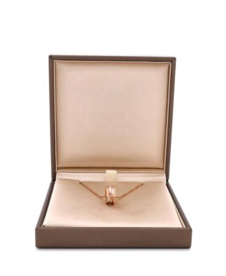  B.Zero1 Design Legend Zaha Hadid Pendant Necklace 18K Rose Gold with Ceramic, 18"