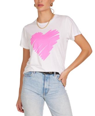 Wolf X Pink Scribble Heart Tee