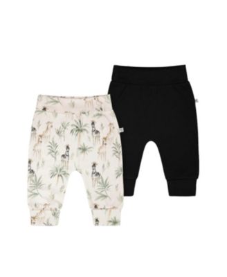 Boys' 2 Pack Organic Cotton Jersey Evolutive Zebra Print Pants - Baby