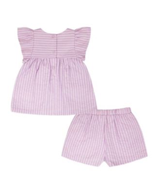 Girls' Stripes Top and Short Set - Little Kid