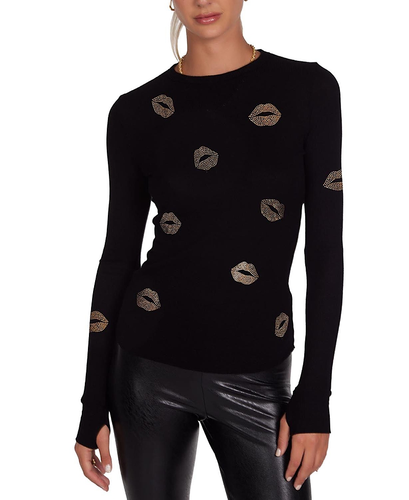 Lauren Moshi McKinley Gold Stud Kisses Top